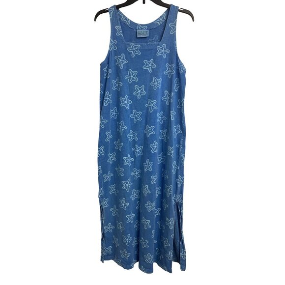 Fresh Produce M Cotton Starfish Maxi Cover-Up Dress Coastal Grandma - Picture 1 of 9